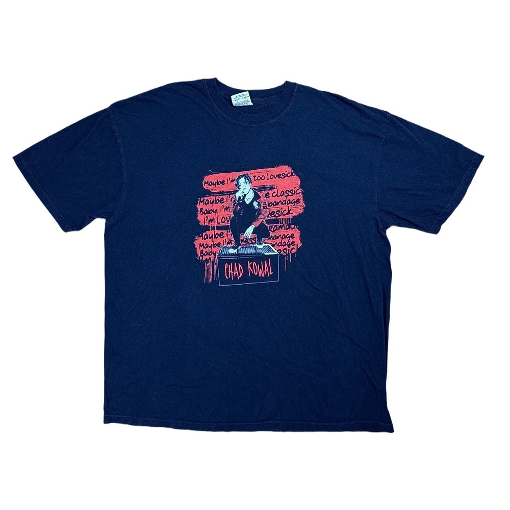 Comfort Colors Chad Kowal Graphic Tee Mens 2XL Navy Blue Excellent Lovesick Band